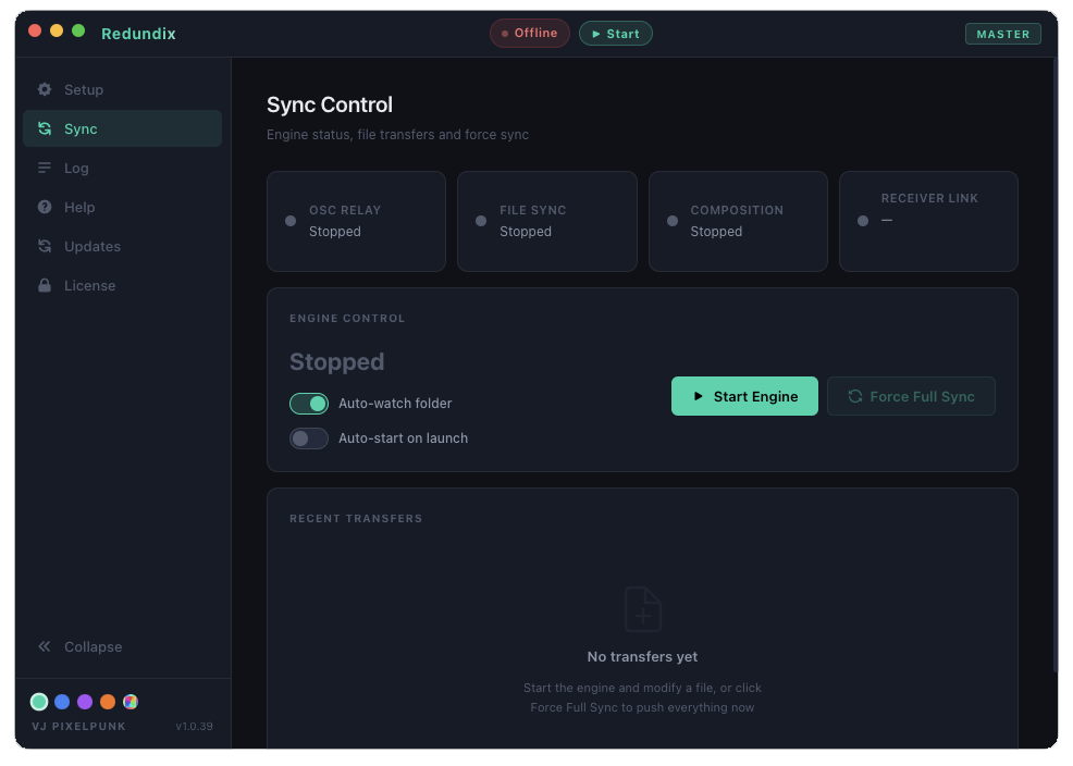 Redundix — Sync Control